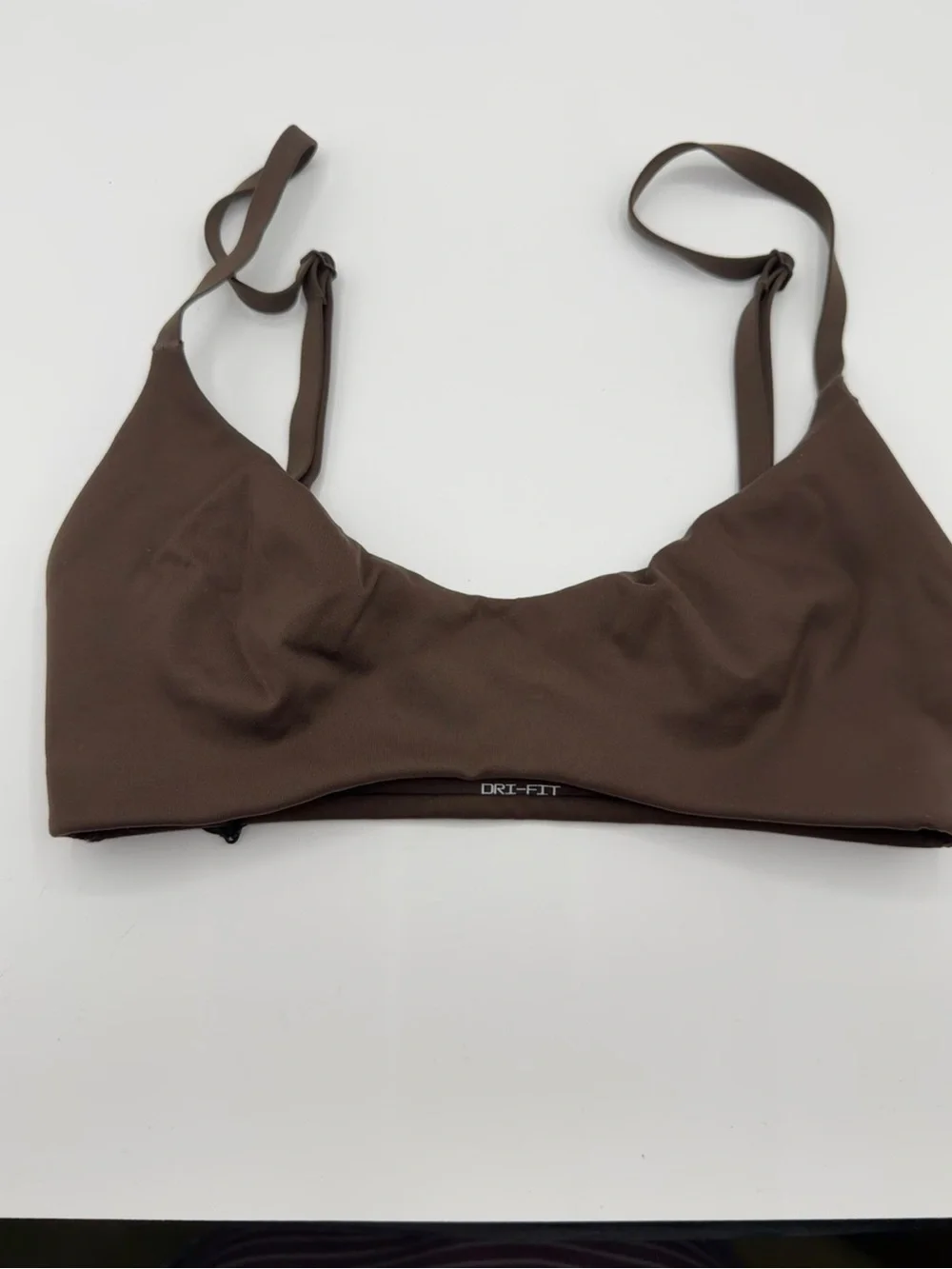 Nike SKIMS Matte Micro Scoop Sports Bra XS Dark Sepia NWT Dri-FIT Sculpting